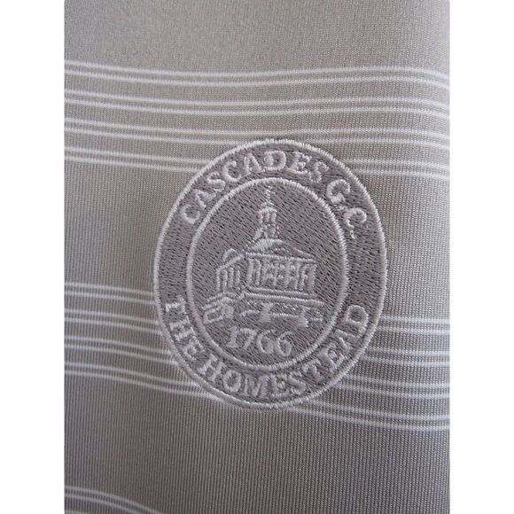 Nike Golf Tour Performance Dri-Fit Gray & White Stripe Shirt Sz 2XL - Picture 3 of 5